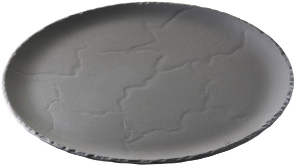 Basalt Teller rund D29cm matt schieferoptik
