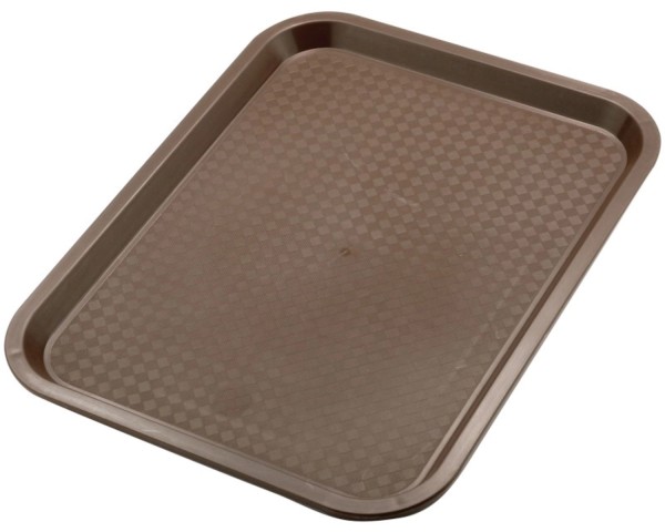 Serviertablett rechteckig, braun, 45x35 cm