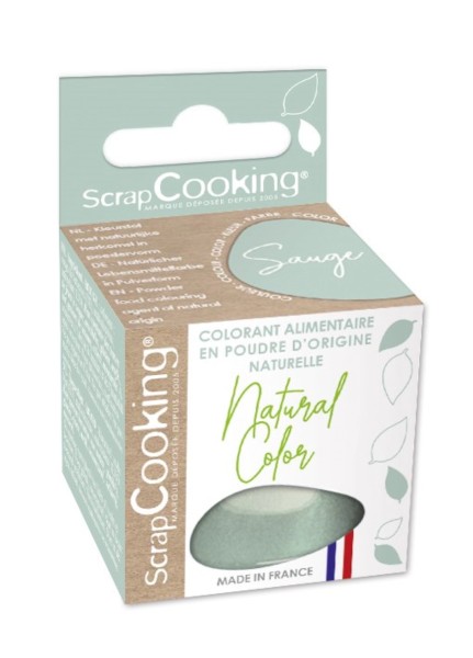 Lebensmittelfarbe natürlich Pulver salbei-grün, 10g