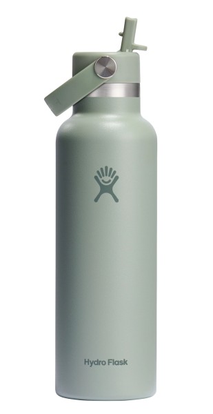 Trinkflasche Standard Flex Deckel m. Strohhalm 620ml agave