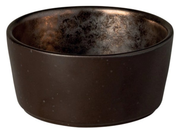 Lagoa Dipschale 60ml D7cm H3.9cm Steingut metalloptik