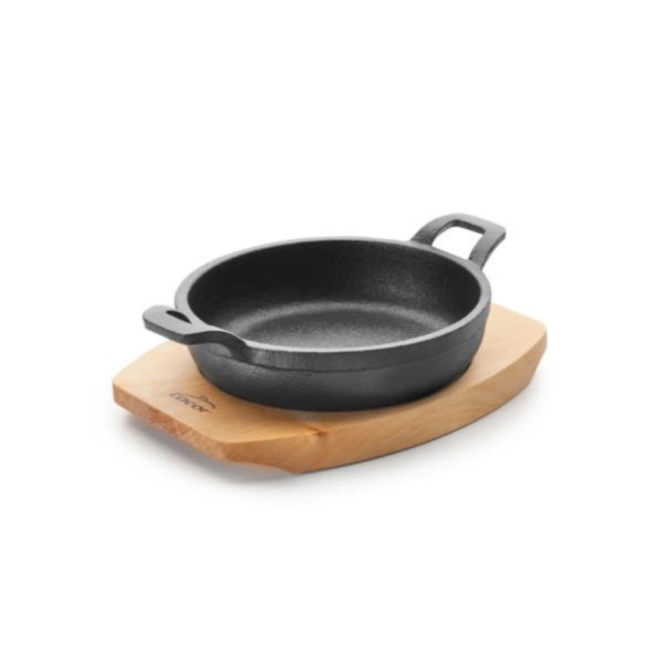 Bratentopf mit Holzsockel D18.5cm 0.72lt H8cm