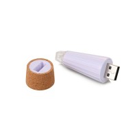 Flaschenkorken mit LED-Beleuchtung weiss USB