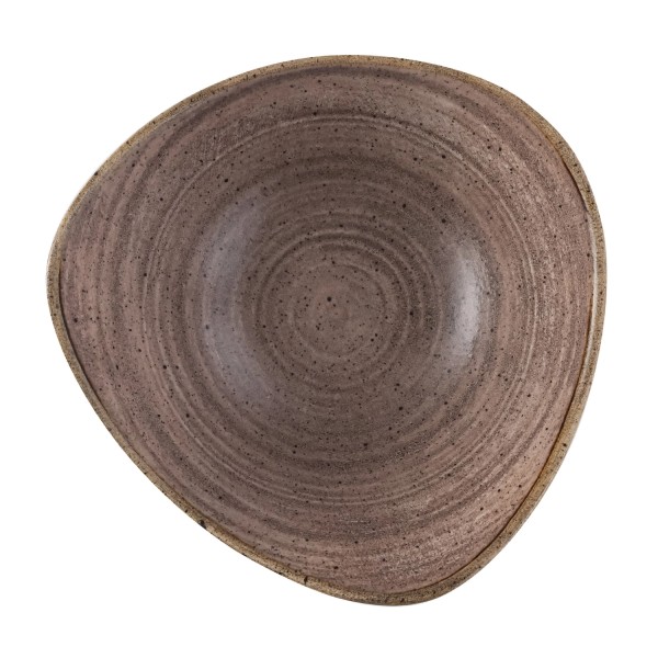 Stonecast Raw Brown Triangel Teller tief 18.5cm