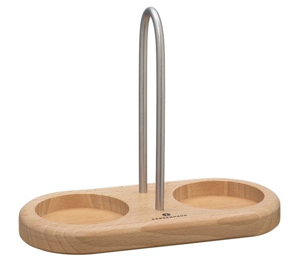 Mühlenuntersetzer mit Griff f. 2 Mühlen natur