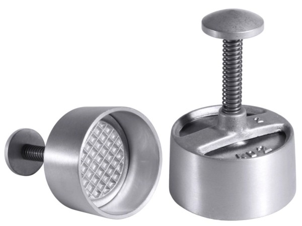 Hackfleischpresse D: 12.5cm H: 4cm - Portionsgrösse 400gr.