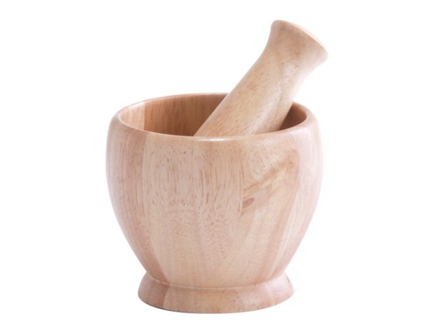 Mörser m. Stössel Gummib.ø12cm