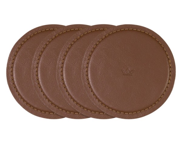 Untersetzer Leder 4St brown