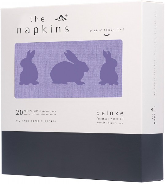 Serviette 40x40cm, lavender Bunnies, 20 pcs