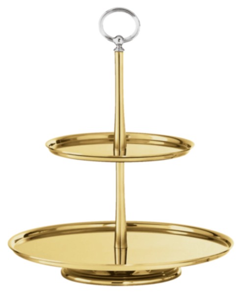 Elite Gebäckständer D28cm H32.5cm PVD Gold