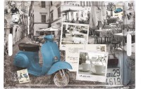 La Dolce Vita Tablett m. Griffen 40x27cm