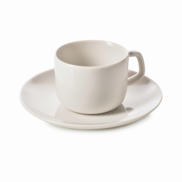 Madeleine Espressotasse m. Unter. D13cm H7cm 8cl Alab. Weiss