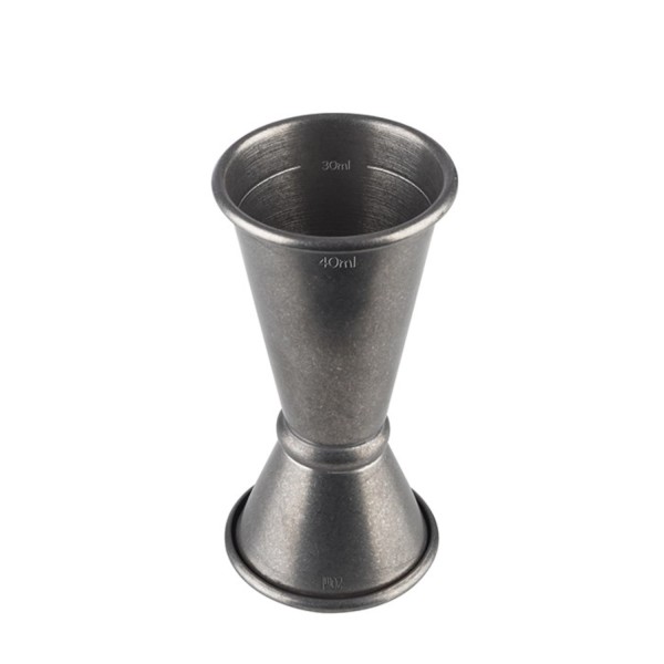 Kippmass 2cl/4cl Antik-Edelstahl Look D4,5cm H9cm