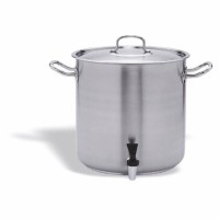 Inox Pro Kochtopf mit Ablaufhahn+Deckel 35cm H:35cm 33.6lt