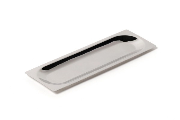 Lab Edelstahlteller, rechteckig, 1 Portion