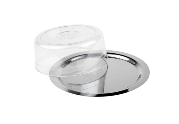 Kuchentablett Finesse, rund ca. D38cm Edelstahl H12cm