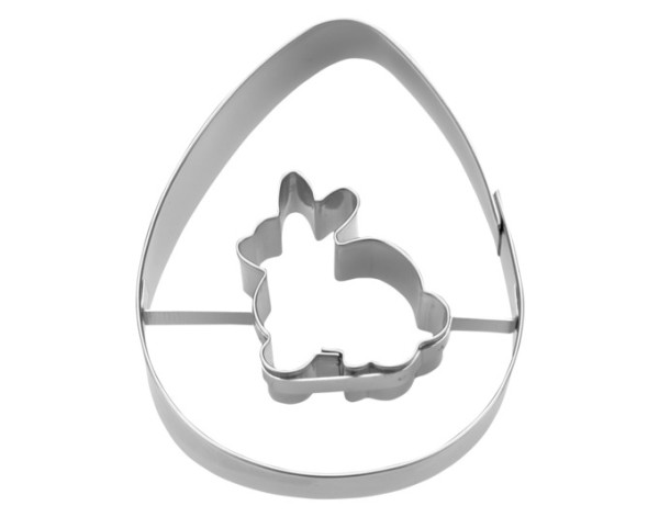 Ausstecher Ei mit Hase 7 cm