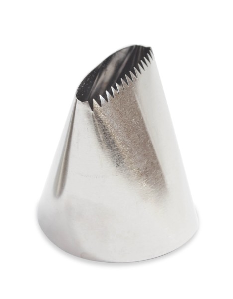 XXL Edelstahlspritzaufsatz glatt und Streifen D5cm H5.5cm