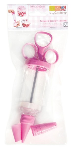 Dekorspritze mit 6 Aufsätzen 20cm