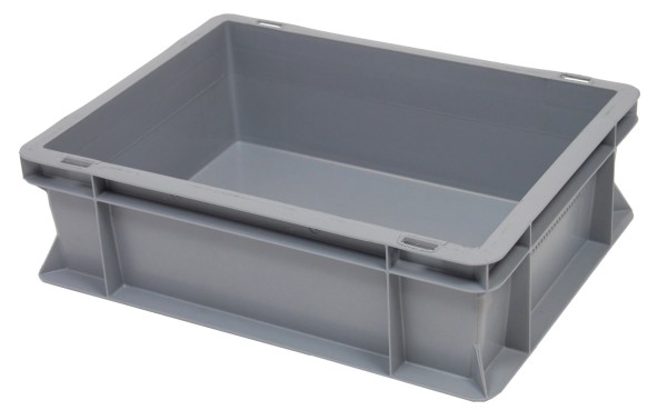 Behälter grau 40x30x12cm verstärkt Boden u.Wände geschlossen