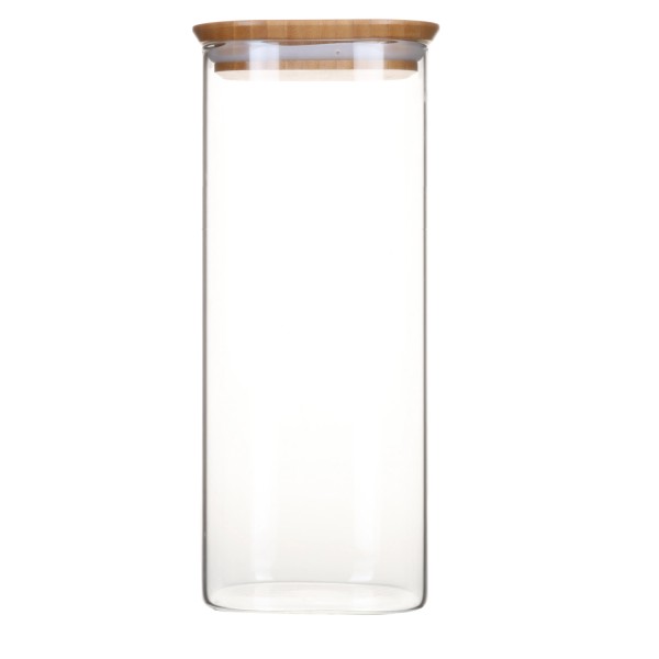 Vorratsglas mit Bambusdeckel 2.2l 11x11x30cm