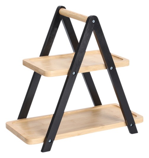 Etagere Bambus schwarz