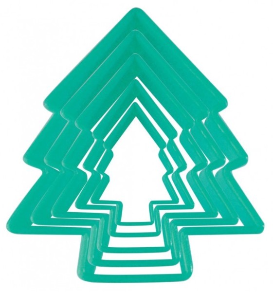 5 sortierte Ausstecher Weihnachtsbaum