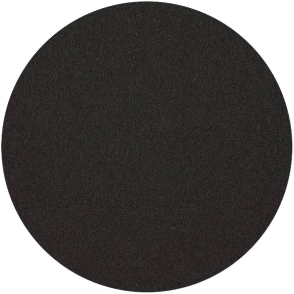 Wollfilz Untersetzer Schwarz rund D10cm