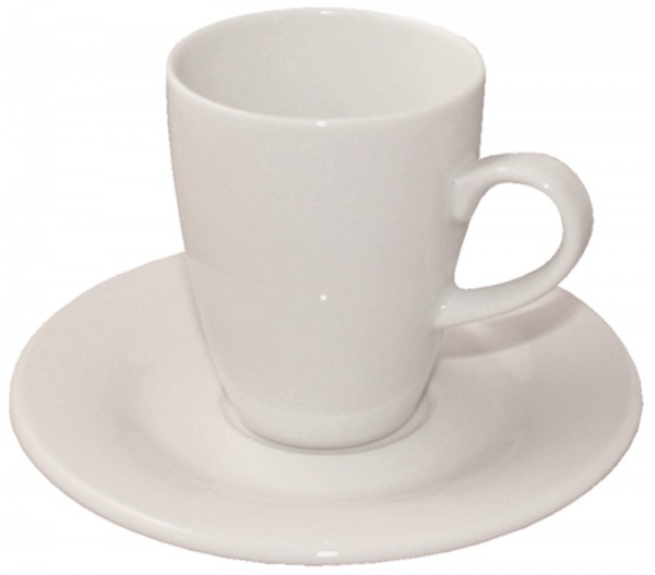 6x Lipari Espressotasse mit Untertasse, 12 cl, weiss
