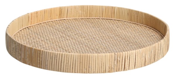 Dekotablett Nat.Rattan 40x40x5