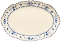 Vila Teller oval 32x22.2cm H3.1cm beige blau