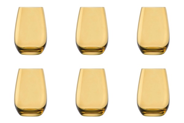 6er Set Elements Longdrink Becher 465ml Bernstein