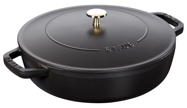Schmorpfanne Chistera 24cm, Schwarz, Gusseisen
