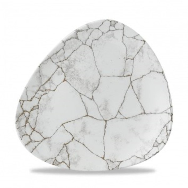 S.P. Kintsugi Agate Grey Triangel Teller 22.9cm