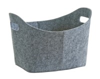Korb Filz oval grau 37x28cm