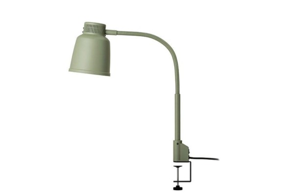 Wärmelampe mit Klemme Gesamthöhe 63.5cm grau
