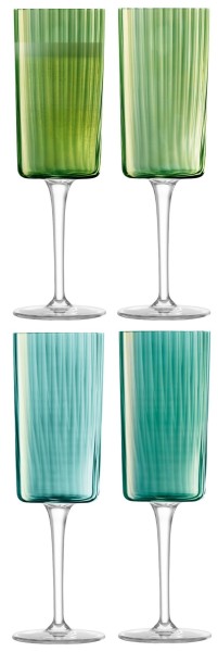 4er Set Gems Champagnerglas 210ml jade assort.
