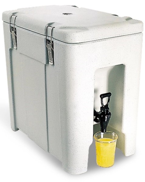 Getränkebehälter 19lt isoliert grau mit Hahn