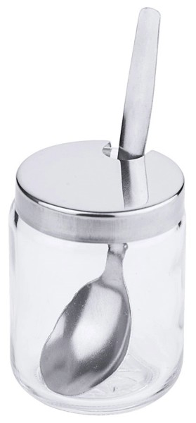 Ersatz-Senfglas mit Deckel und Löffel D: 4.8cm