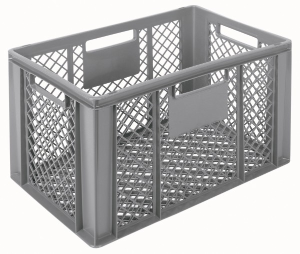 Behälter grau 60x40x35cm Standard Boden und Wände perforiert