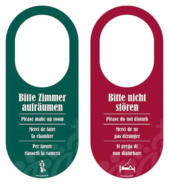 Türschild Bitte nicht stören/Bitte Zimmer aufräumen19x8cm