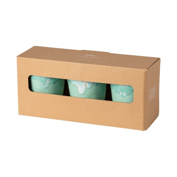 3er Set Grespresso Geschenkbox Mokkatasse 380ml aqua