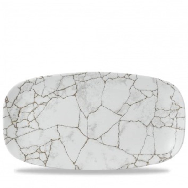 S.P. Kintsugi Agate Grey rechteckige Platte 35.5x18