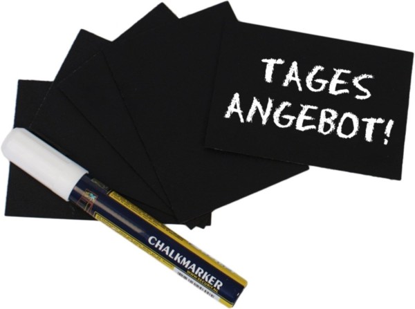 Schreibtafel, schwarz DIN A8, 20-er Set