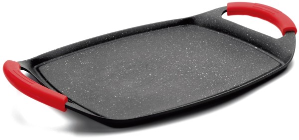 Grill Platte oval Aluguss 37.5x23x4.5cm